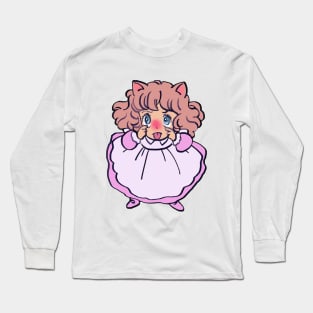 I draw chibi neko making funny face / the star of cottonland Long Sleeve T-Shirt